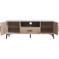 HOMCOM Scandinavian Nodric TV Cabinet Stand Drawer Unit Living Room 120cm