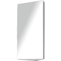 HOMCOM Stainless Steel Wall mounted Bathroom Corner Mirror Cabinet 300W (mm)