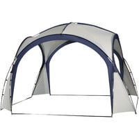 Outsunny Outdoor Gazebo Event Dome Shelter Party Tent for Garden Cream and Blue