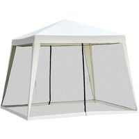 Outsunny 3x3(m) Outdoor Gazebo Canopy Tent Event Shelter w/ Mesh Screen Side