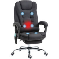 Vinsetto Ergonomic Heated 6 Points Vibration Massage Office Chair Black
