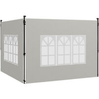 Outsunny Garden Gazebo Marquee Replacement Exchangeable Side Panel White 3m