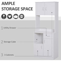 HOMCOM Freestanding Kitchen Cupbaord Cabinet Storage Organiser