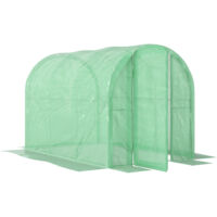 Outsunny 3 x 2 x 2m Polytunnel Greenhouse with Door, Galvanised Steel Frame