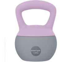 SPORTNOW 12KG Kettlebell with Soft Body and Non-Slip Handle, Purple, Grey