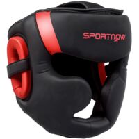 SPORTNOW Boxing Headguard w/ Adjustable Strap for Sparring, Kickboxing, Red
