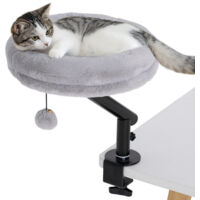 PawHut Cat Bed for Desk, 360° Rotatable Adjustable Cat Nest Hammock