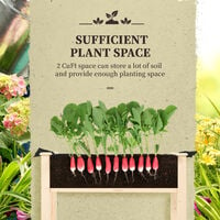 Outsunny Garden Wooden Planter Flower Raised Bed Herb Grow Box Container