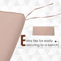 Outsunny 2-Seater Bench Cushion Polyester Cover Seat Pad Replacement Beige