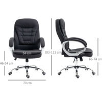 Vinsetto Office Chair Rock 360° Swivel Rolling Adjustable Height Lumbar Support