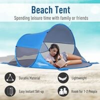 Outsunny Portable Automatic Pop Up Beach Tent Outdoor Camp Shelter Blue