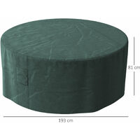 Outsunny Large Outdoor Set Round Cover Garden Furniture Waterproof Resist Fade