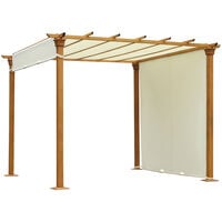 Outsunny Outdoor Retractable Pergola Gazebo Garden Sun Shade Canopy Shelter