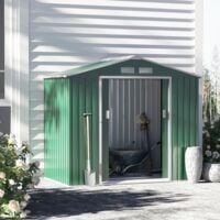 Outsunny Garden Shed Storage Unit w/Locking Door Floor Foundation Vent Green