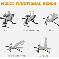 HOMCOM Multi-Functional Sit-Up Dumbbell Weight Bench Adjustable Home Gym