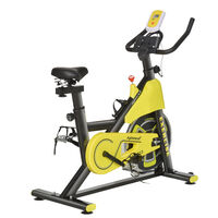 HOMCOM Adjustable Resistance Exercise Bike w/ LCD Display Home Workout Yellow