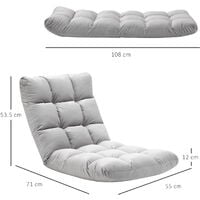 HOMCOM Adjustable Folding Lazy Floor Sofa Chair Lounge Seat Gaming Couch Bed