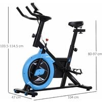 HOMCOM 6kg Flywheel Exercise Bike Belt Drive Indoor Cardio w/ LCD Monitor