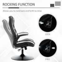 Vinsetto Racing Office Chair PVC Leather Computer Gaming Height Adjustable