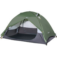 Outsunny 2 Man Camping Tent w/ 2 Doors Mesh Windows Carry Bag Outdoor Hiking