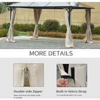 Outsunny 4 Pcs 3x3m Gazebo Replacement Walls Outdoor Garden Privacy Panel