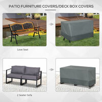 Outsunny Outdoor Garden Furniture Protective Cover Water UV Resistant 127x72cm
