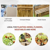 Outsunny Garden Flower Wooden Rectangle Planter Vegetable Display (120L x 40W x 40H (cm))