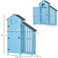 Outsunny Garden Storage Shed Outdoor Firewood House w/ Waterproof Asphalt Roof