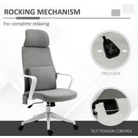 Vinsetto Mesh Office Chair & Massage Pillow Ergonomic Adjustable Height w/ Wheel