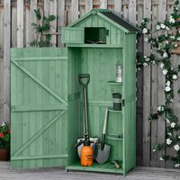 Outsunny Wooden Garden Shed Hut Style Outdoor Tool Storage Box 77x54x179cm