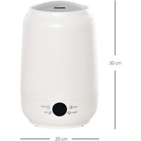 HOMCOM 5L Cool Mist Humidifier Quiet Air Humidifier w/ 3 Adjustable Mist Mode