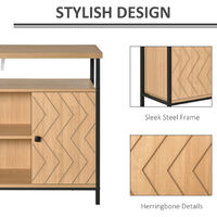 HOMCOM Sideboard Storage Cabinet Cupboard with Doors & Adjustable Shelves