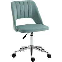 Vinsetto Mid-Back Swivel Home Office Chair Scallop Computer Desk Chair, Green
