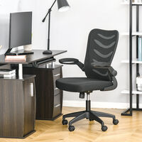 Vinsetto Mesh Office Chair Ergonomic Adjustable Home Swivel Task Desk Seat Black