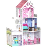 HOMCOM Kids Dollhouse Dreamhouse Villa Toy w/ Furniture Accessories Children Classic