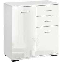 HOMCOM Cabinet Sideboard Cupboard Buffet Solo High Gloss Front Face Door Drawer