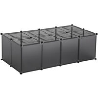 PawHut DIY Pet Playpen 28 Panels Small Animal Cage for Guinea Pigs Grey
