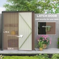 Outsunny Outdoor Storage Shed Steel Garden Shed w/ Lockable Door for Backyard