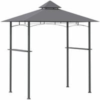Outsunny Outdoor Double-tier BBQ Gazebo Shelter Grill Canopy Barbecue Tent Patio