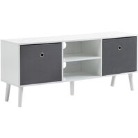 HOMCOM Modern TV Cabinet Stand w/ Shelves & Drawers, Living Room Bedroom