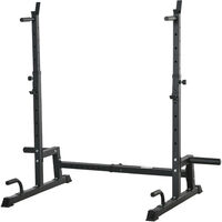 HOMCOM Multifunction Barbell Squat Rack Adjustable Height Weight Lifting Bench