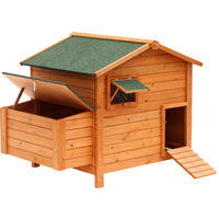 Pawhut Chicken Hen Poultry Coop House Rabbit Hutch Ark Coup Run Nest