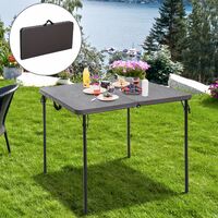 Outsunny 2.8FT Camping Table Compact Wood Effect Garden Folding Picnic Portable