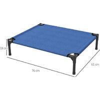 Pawhut Elevated Pet Bed Cool Cot Dog Sleep Folding Indoor Outdoor Camping 76Lcm