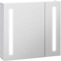 kleankin LED Illuminated Mirror Cabinet with Lights, Touch Switch, for Bathroom