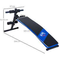 HOMCOM Ab Sit Up Bench Adjustable Abdominal Crunch Home Fitness Indoor Trainer Exercise Workout Machine