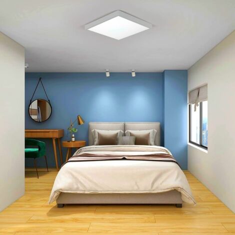 GOECO LED Ceiling Light, 24W 2700LM IP45 Waterproof Ceiling Light, Modern Slim 6500K Cool White Ceiling Light for Bathroom, Living Room, Bedroom, Kitchen, Balcony 30X30cm