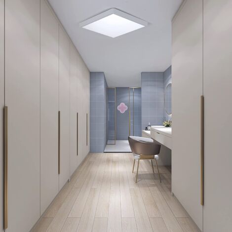 GOECO LED Ceiling Light, 24W 2700LM IP45 Waterproof Ceiling Light, Modern Slim 6500K Cool White Ceiling Light for Bathroom, Living Room, Bedroom, Kitchen, Balcony 30X30cm