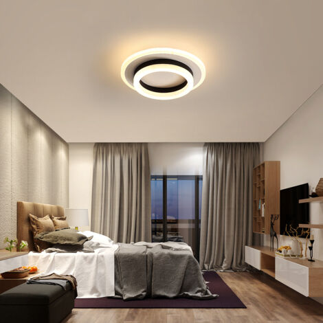 GOECO Modern LED Ceiling Light, 24W Ceiling Lamp for Bedroom, Living Room, Dining Room 3000K Warm White Luminaire