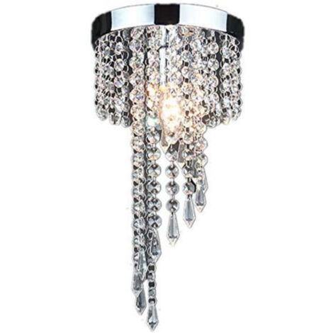 GOECO Crystal chandeliers, Crystal Ceiling lamp, E14 Crystal ceiling lamp K9 for corridor, bar, kitchen, dining room, children's bedroom